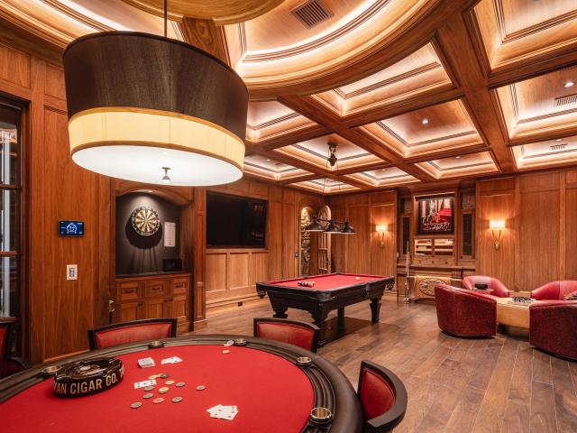 Custom Lighting|Root River Hardwoods|Cigar Club Room