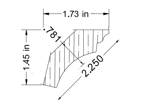 Millwork Profile|Combination Crown|Root River Hardwoods|3198