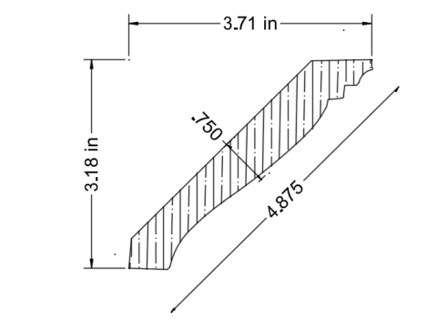 Millwork Profile|Combination Crown|Root River Hardwoods|3199